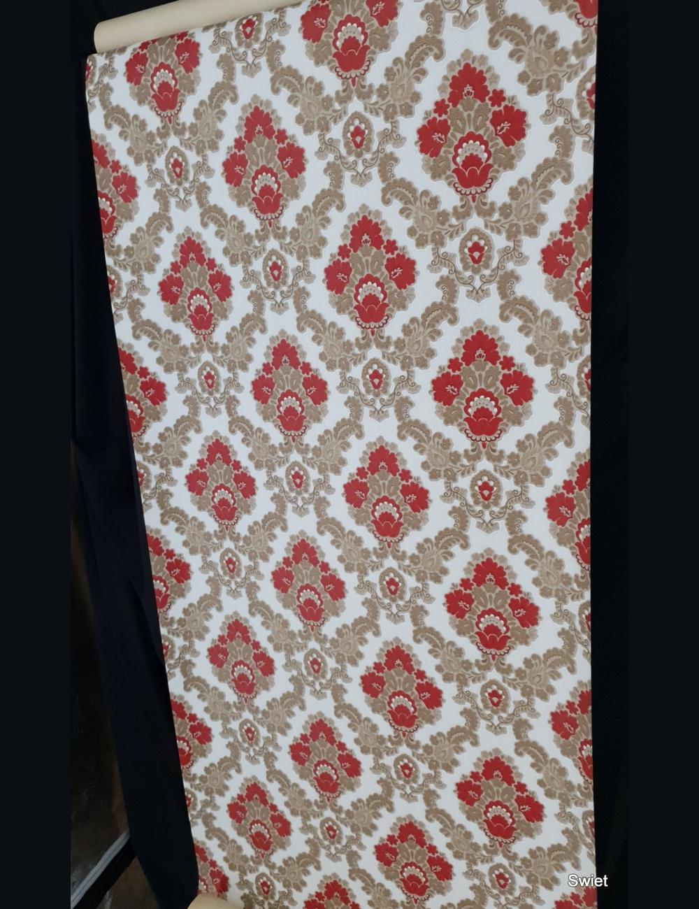 Rood beige barok dessin