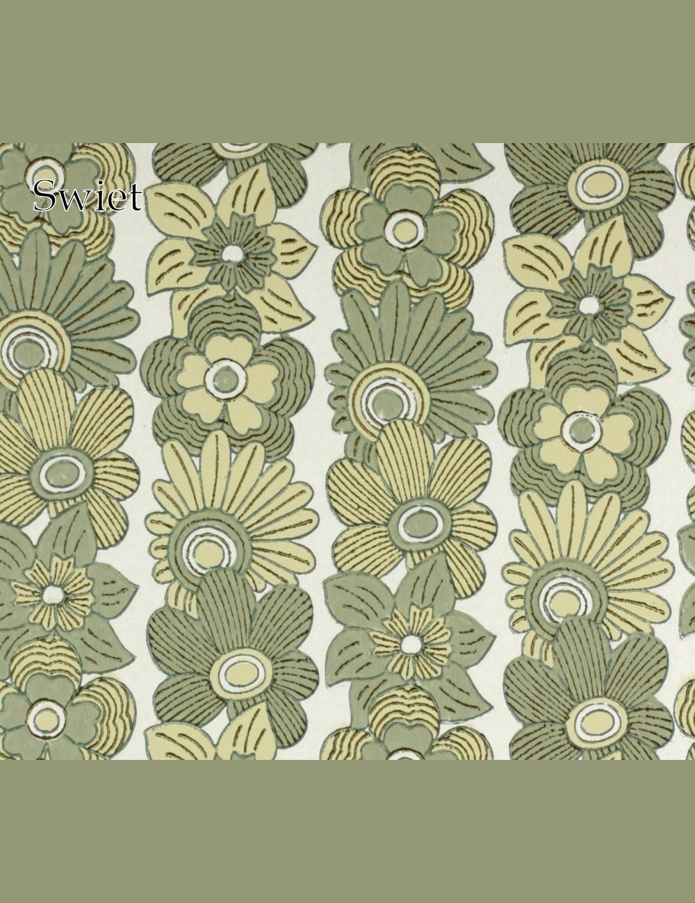 Bloemen behang retro