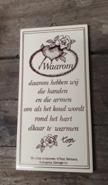Tegeltjeswijsheid, Waarom Toon Hermans