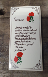 Tegeltjeswijsheid, Eenzaam
