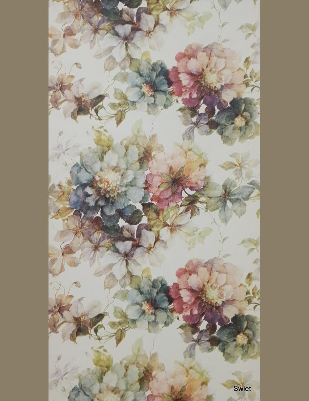 Aquarel bloemenbehang