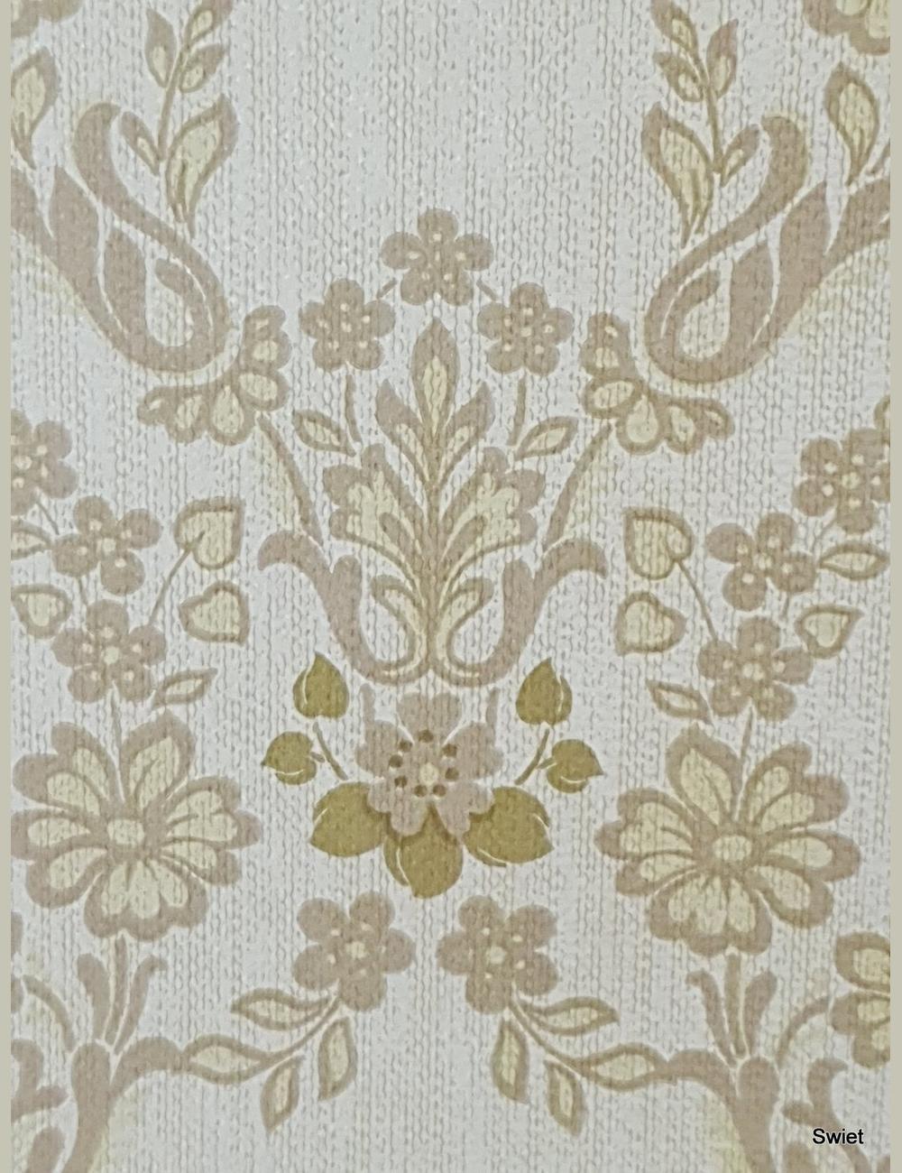 Beige bloemmedaillons