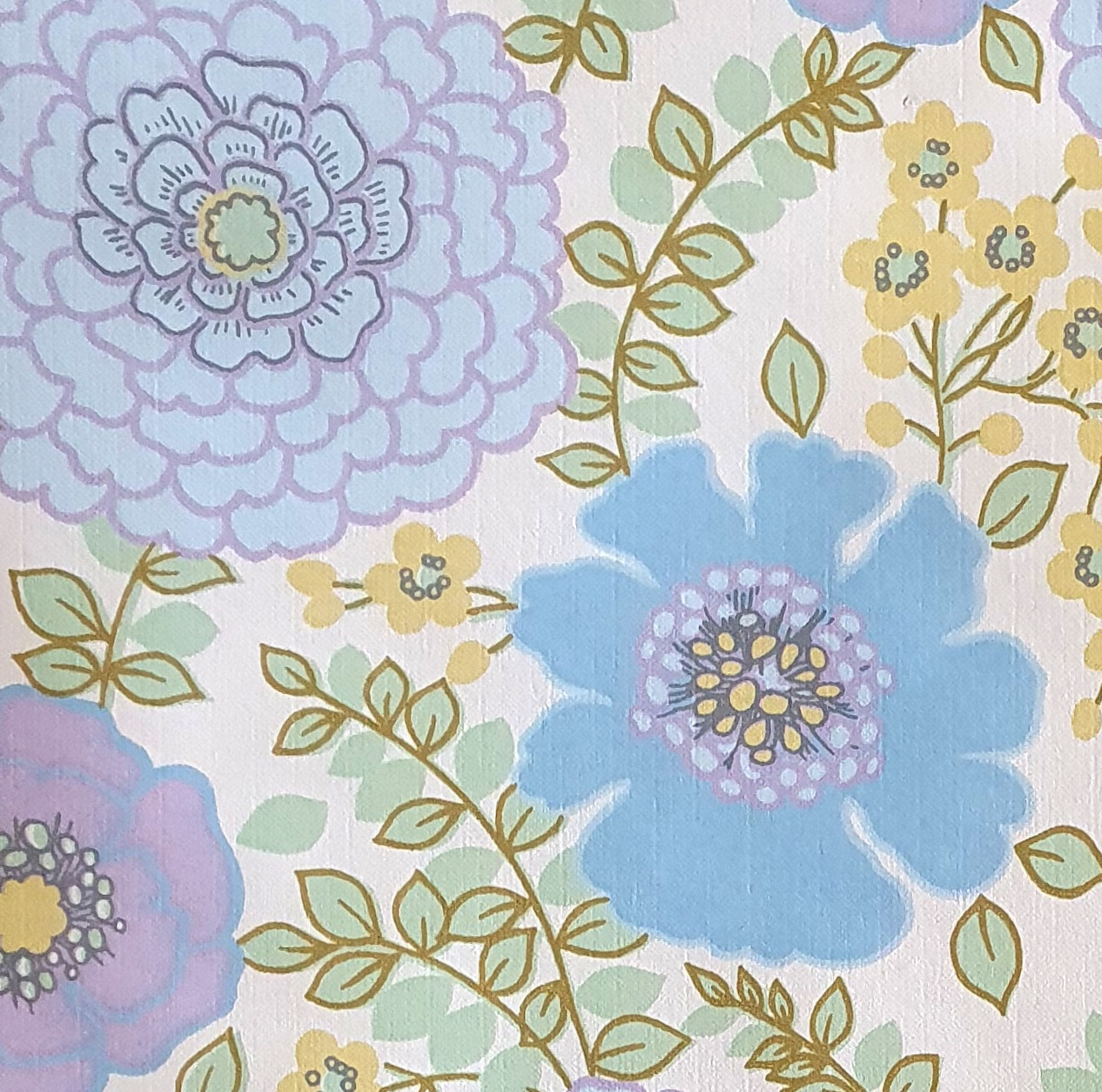 Vrolijk seventies bloemenbehang