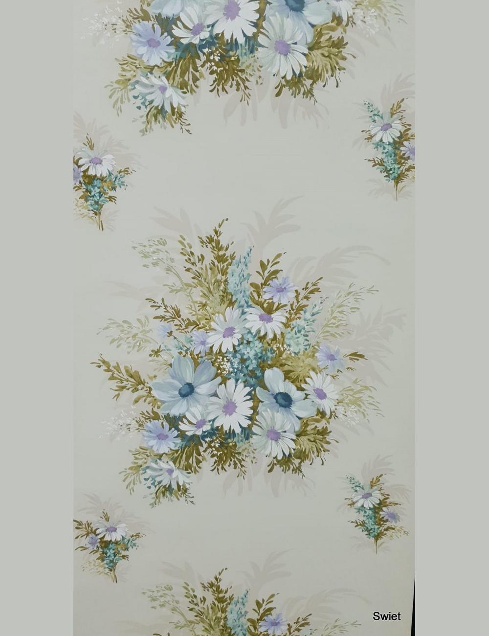 Retro blauw bloemenboeket