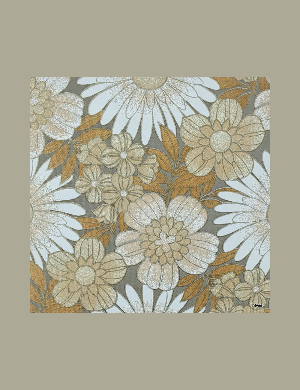 Vintage bloemenbehang