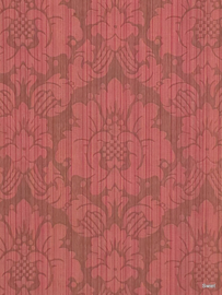 Rood goud barok behang