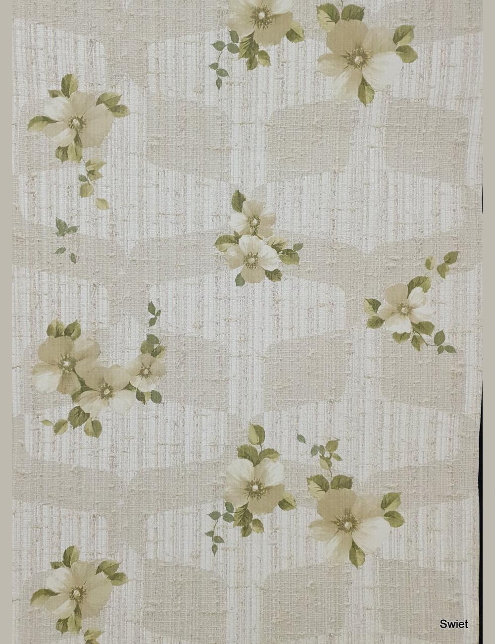 Beige bloemen  jutelook