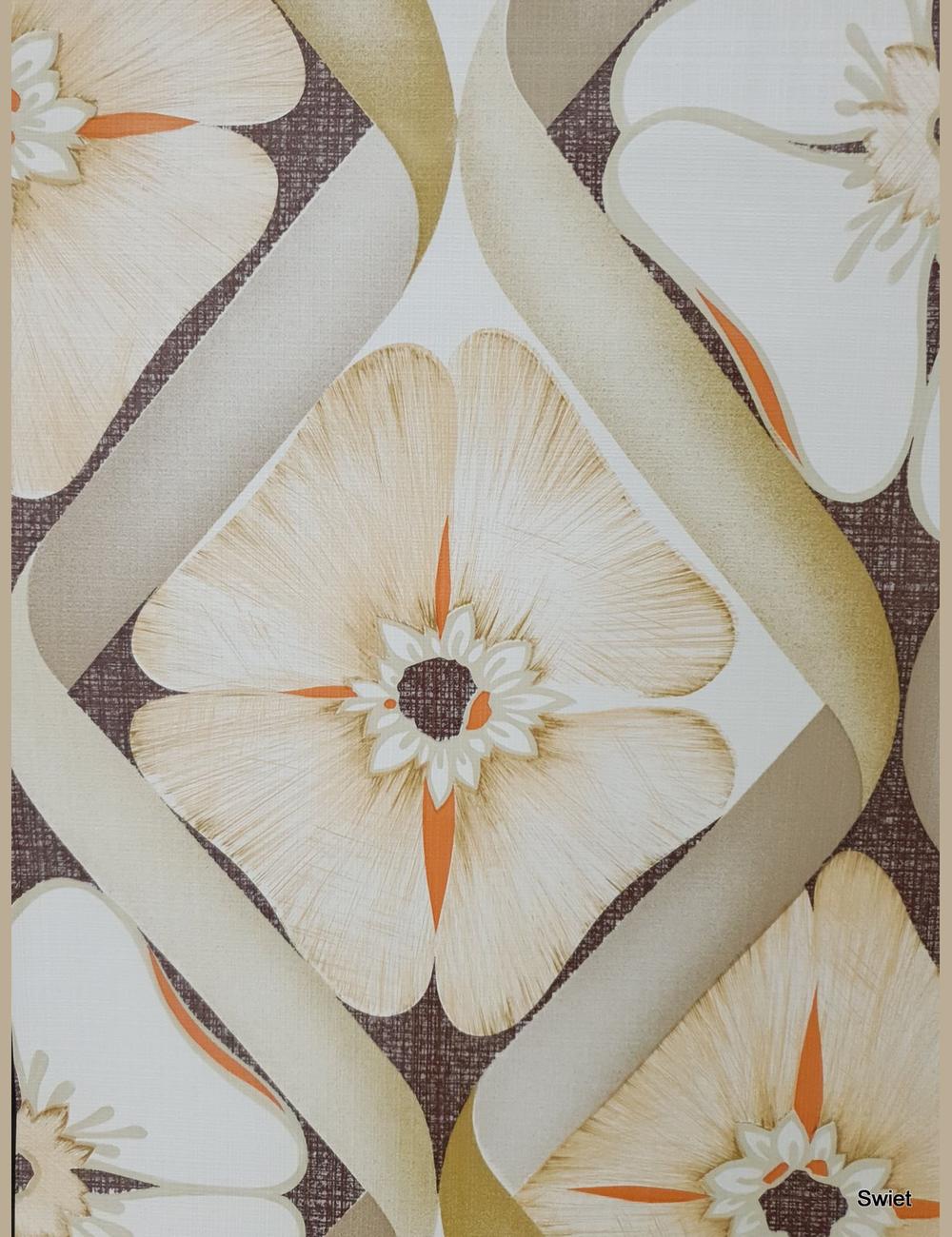 Geometrische bloemen 70s
