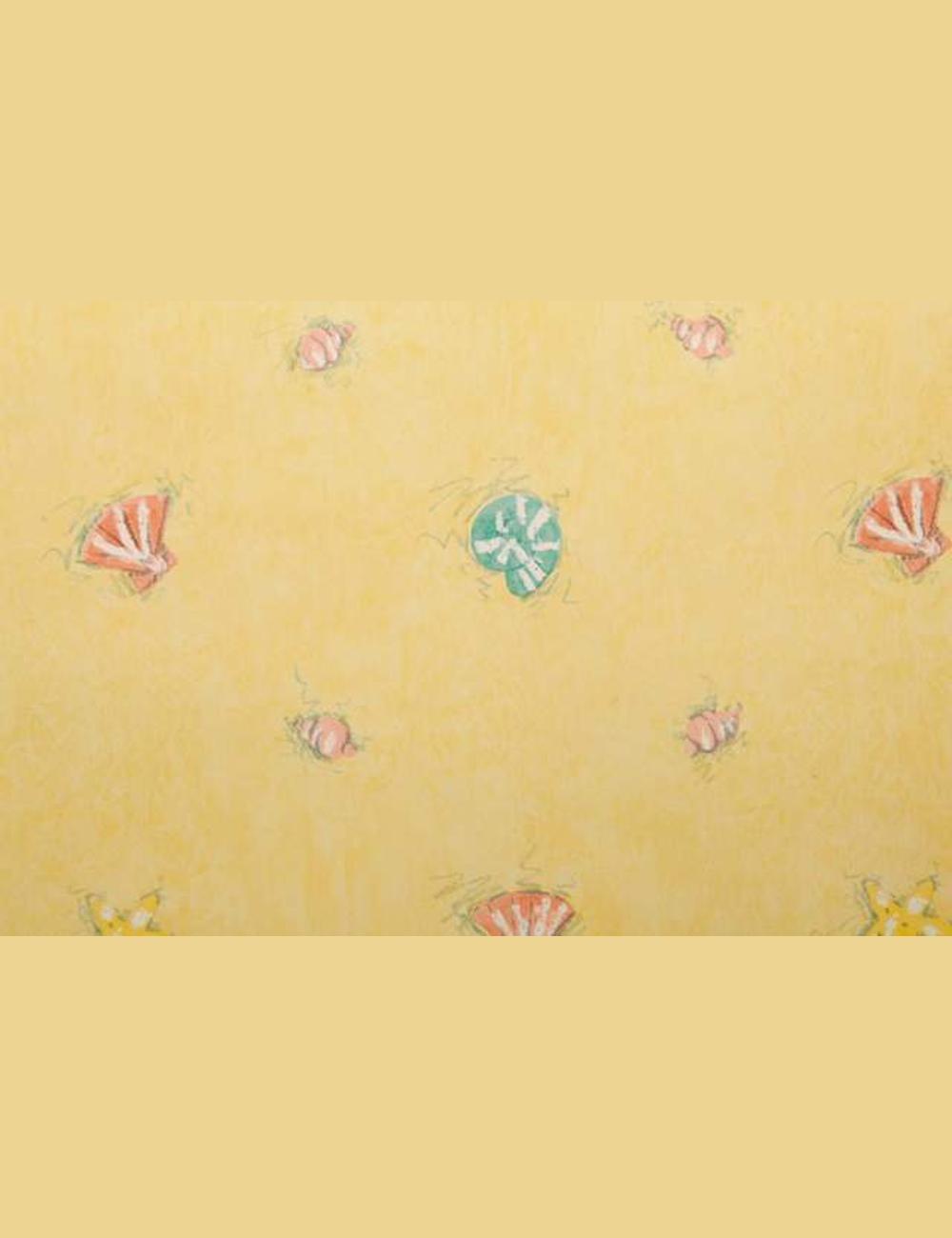 Behang nineties met schelpen