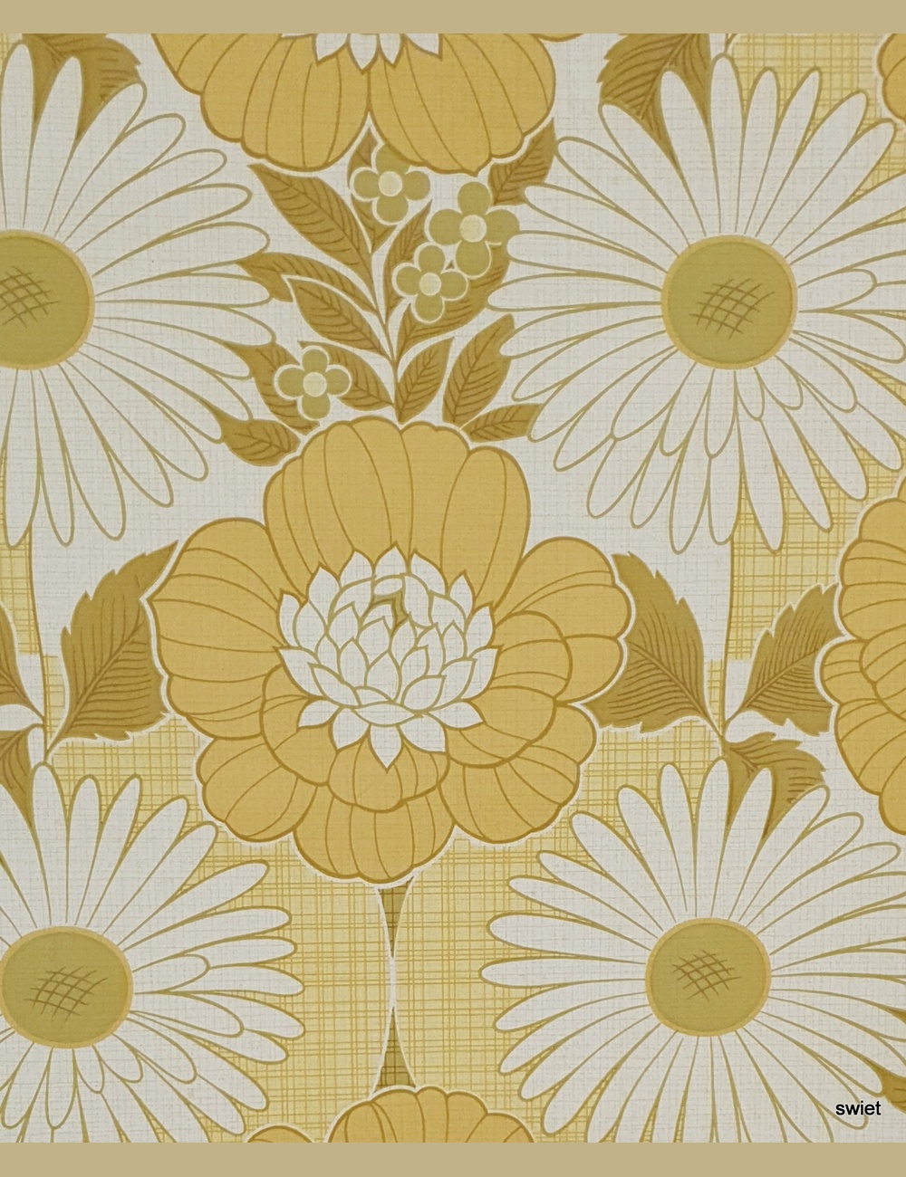 Vintage bloemen behang