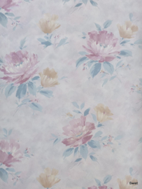 Pastel bloemenbehang