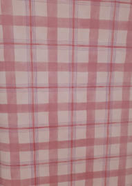 Roze ruiten behang