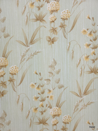 Subtiel bloemen behang