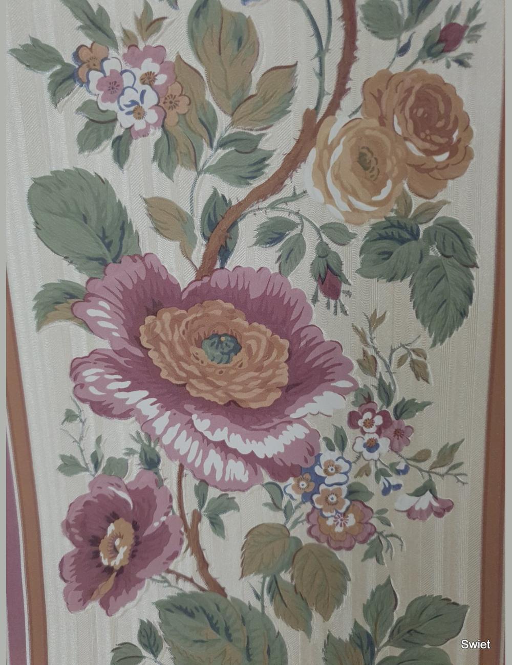 Engels bloemen behang