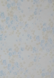 Babyblauw bloemenbehang