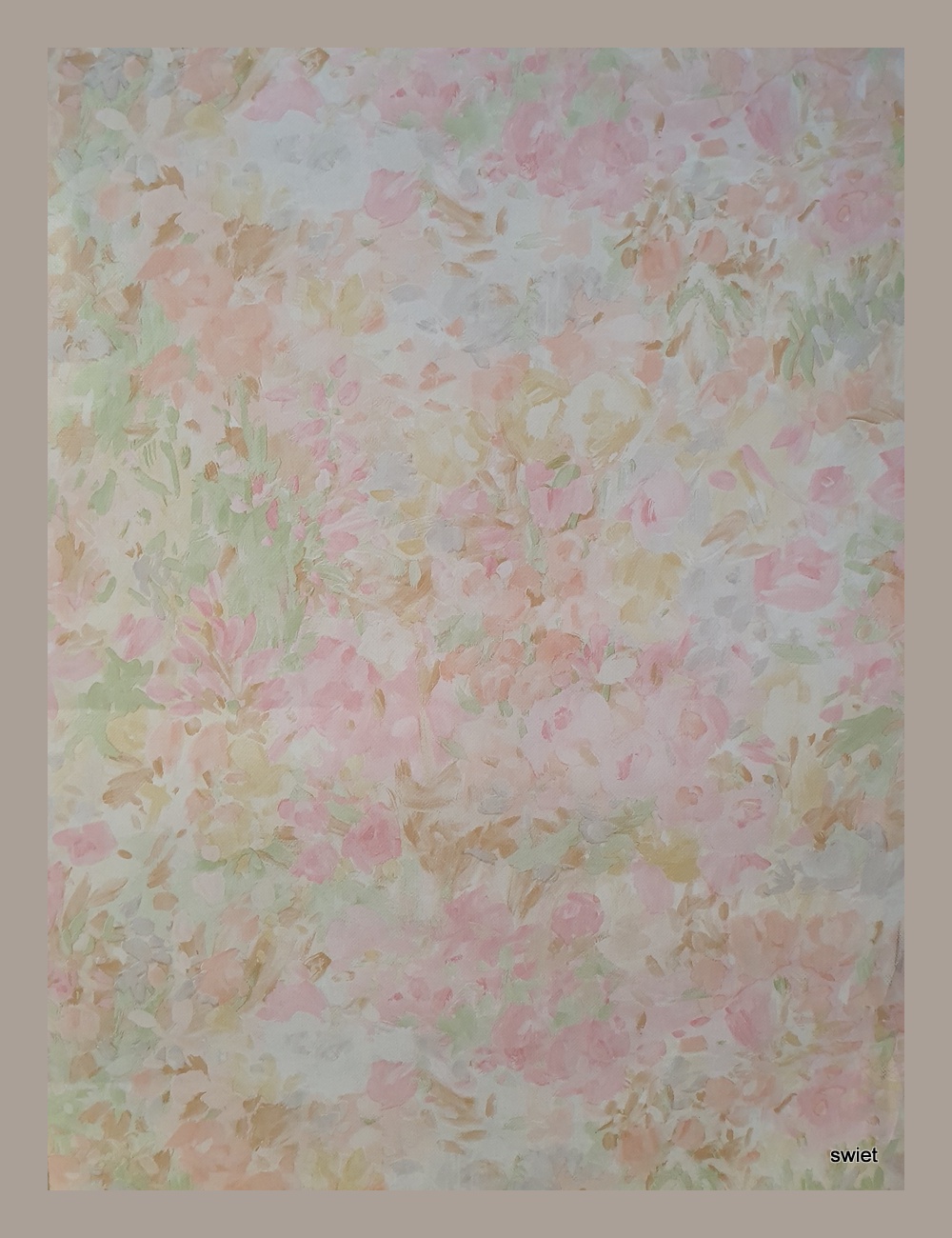 Roze  bloemen behang