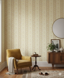 Licht vintage behang