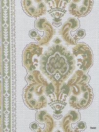 Groen goud barok behang