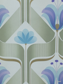 Vintage behang bloemen