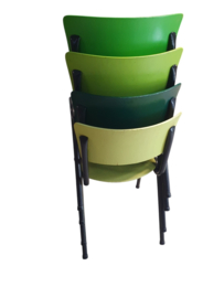 4 vintage industriele stoelen