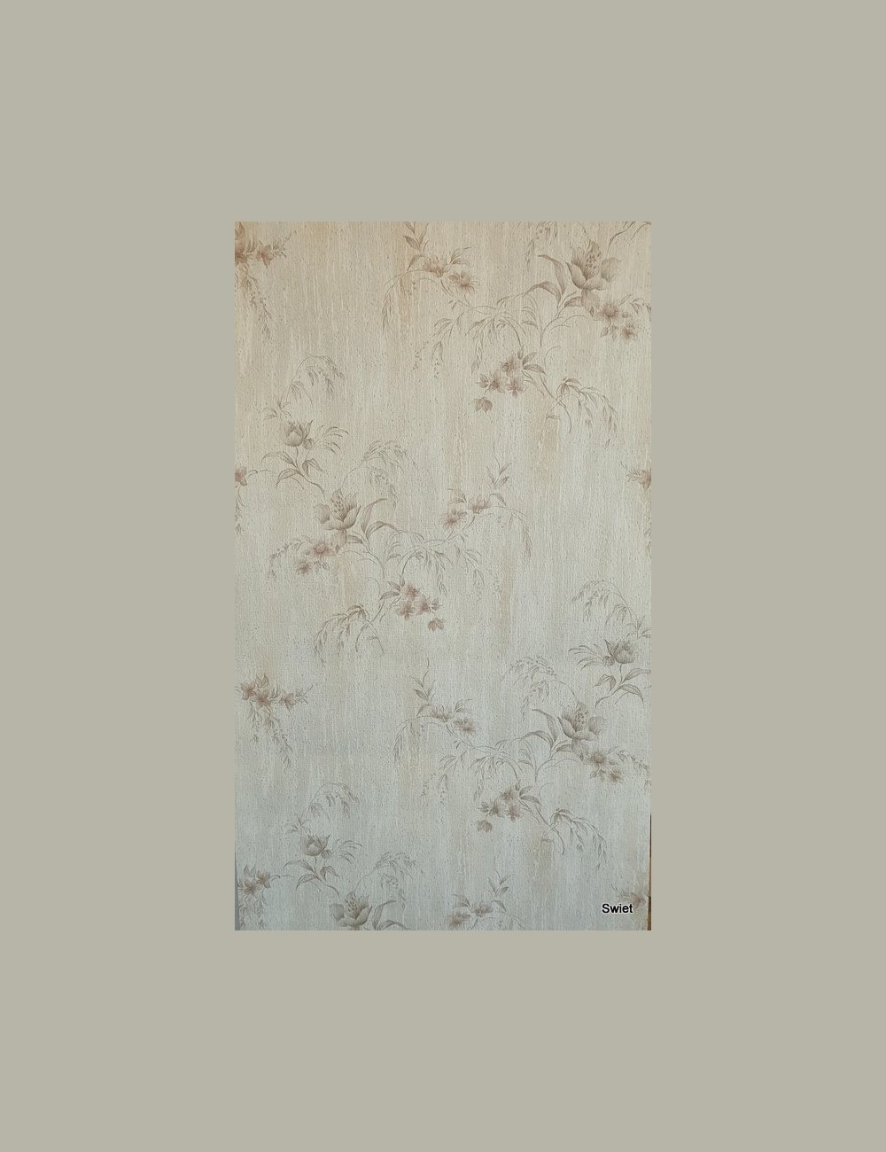 Jutelook bloemen behang