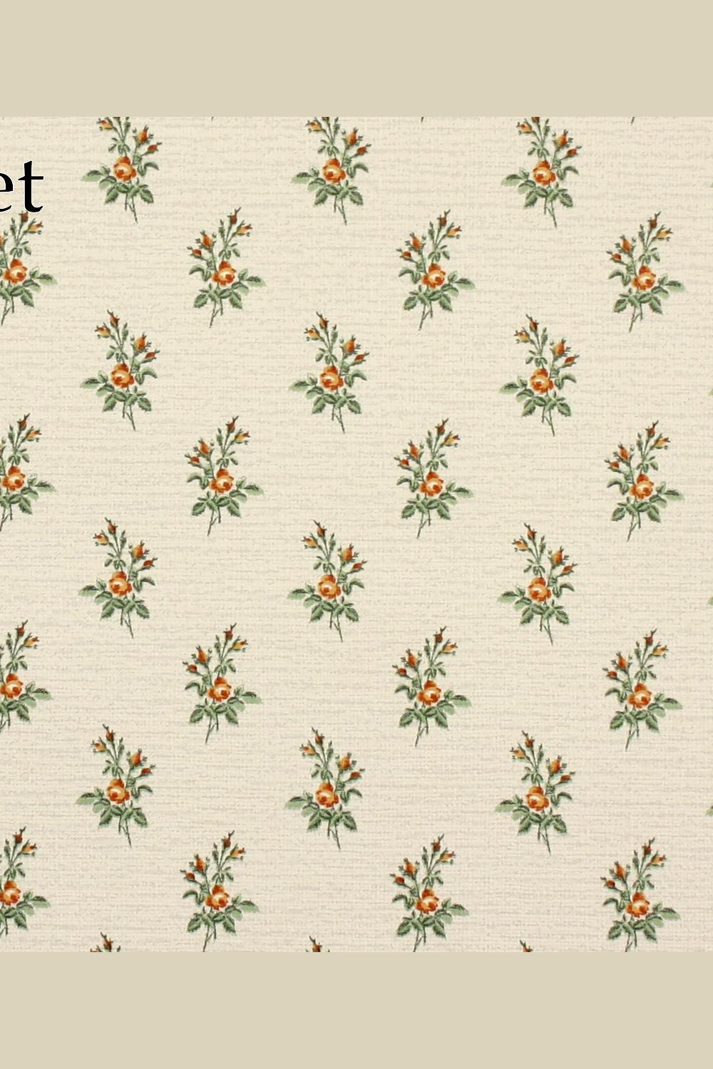 Vintage bloemetjes behang