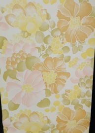 Vintage bloemen behang