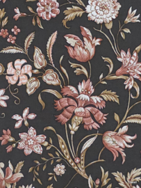 Donker bloemenbehang