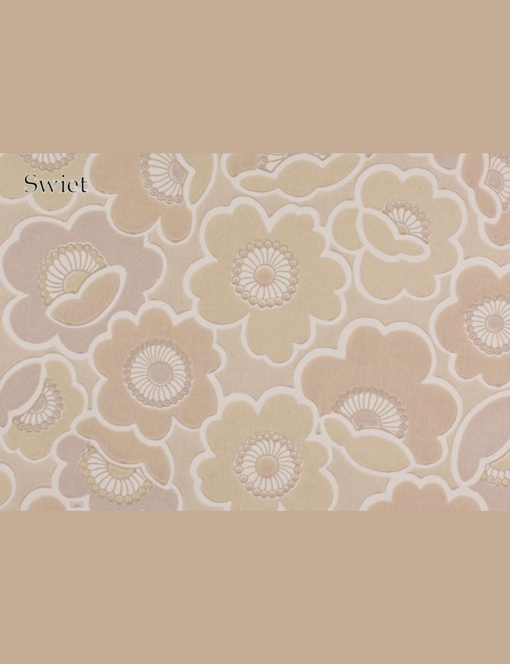 Retro bloemen Behang