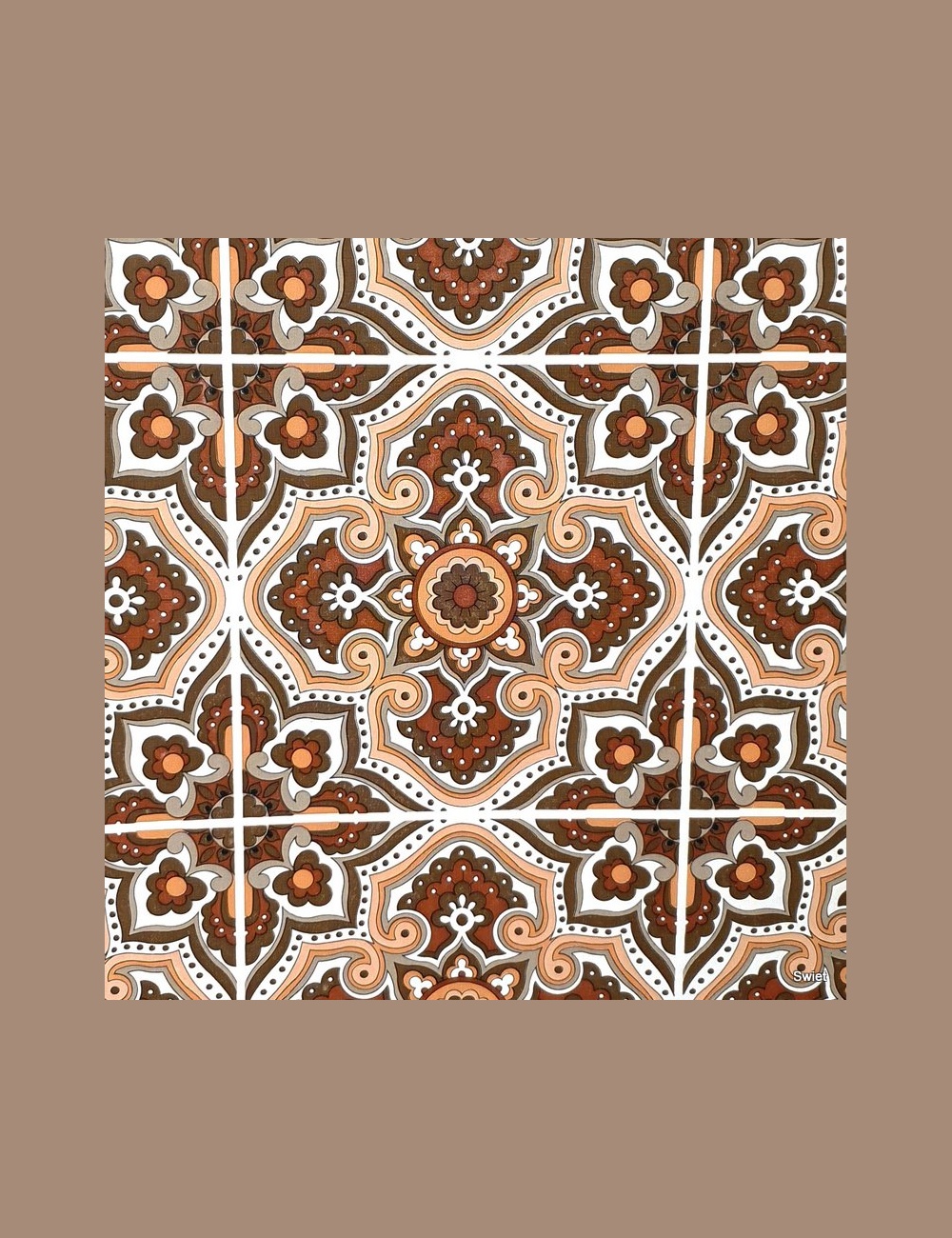 Paisley stijl tegelbehang