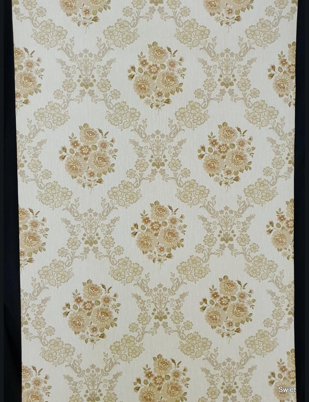 Beige bloemmedaillons