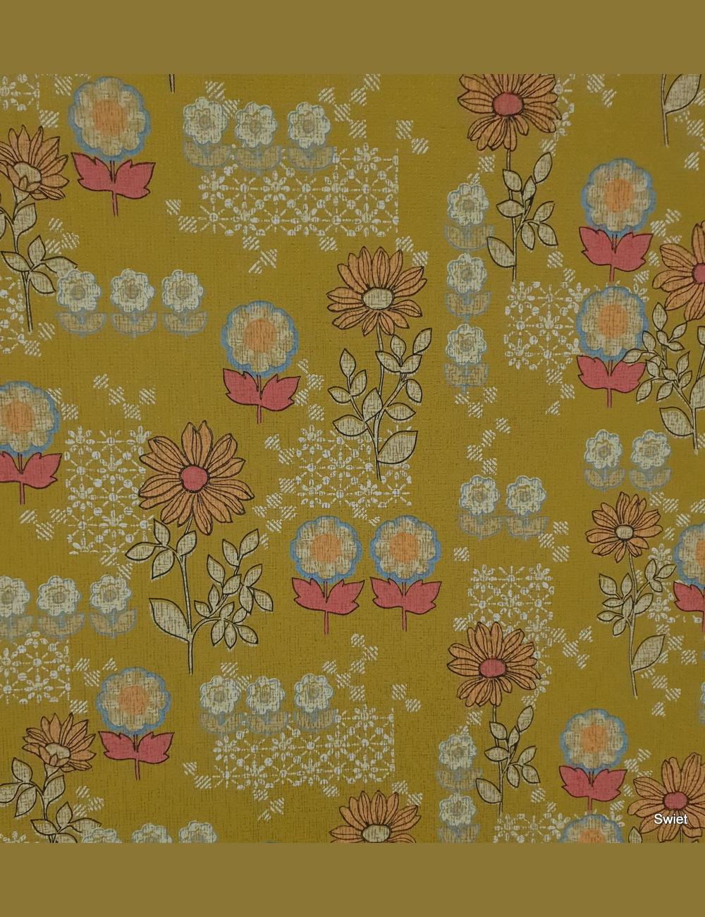 Grafisch 60s bloemenveld