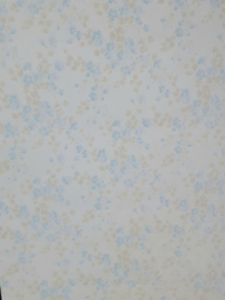 Babyblauw bloemenbehang