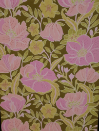 Vintage bloemen behang