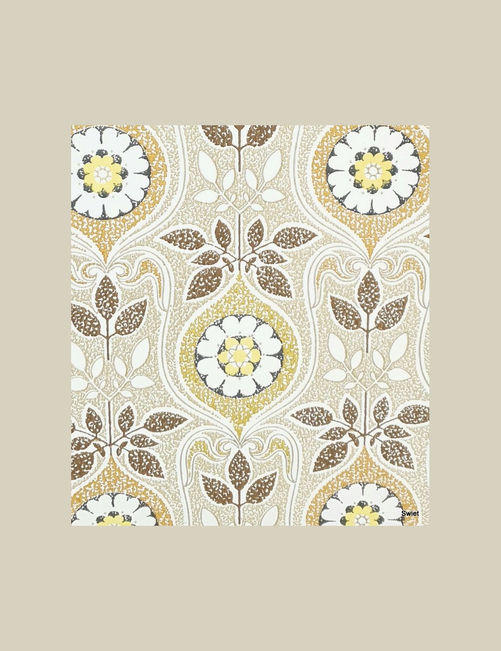 Retro style bloemen behang