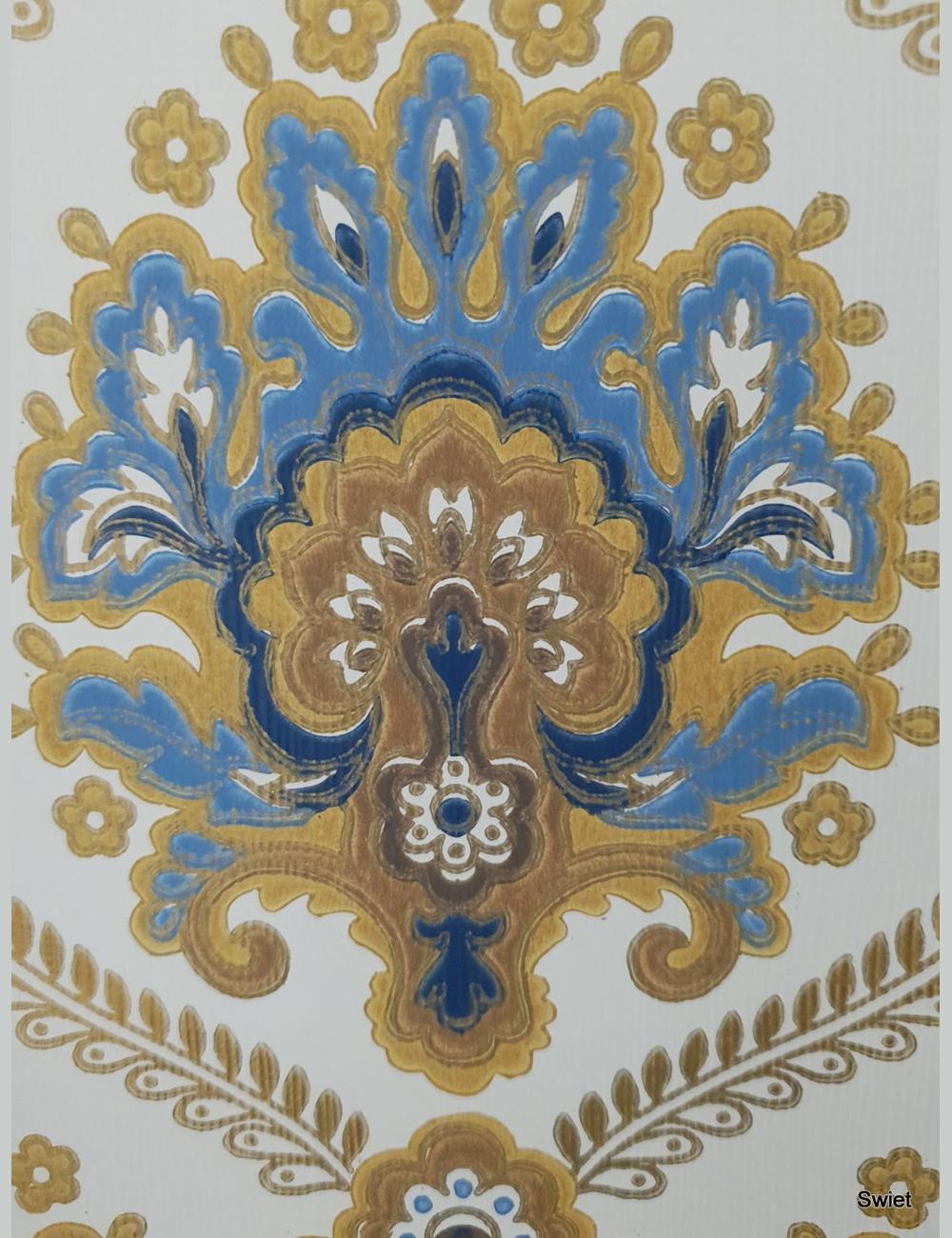 Barok blauw patroon