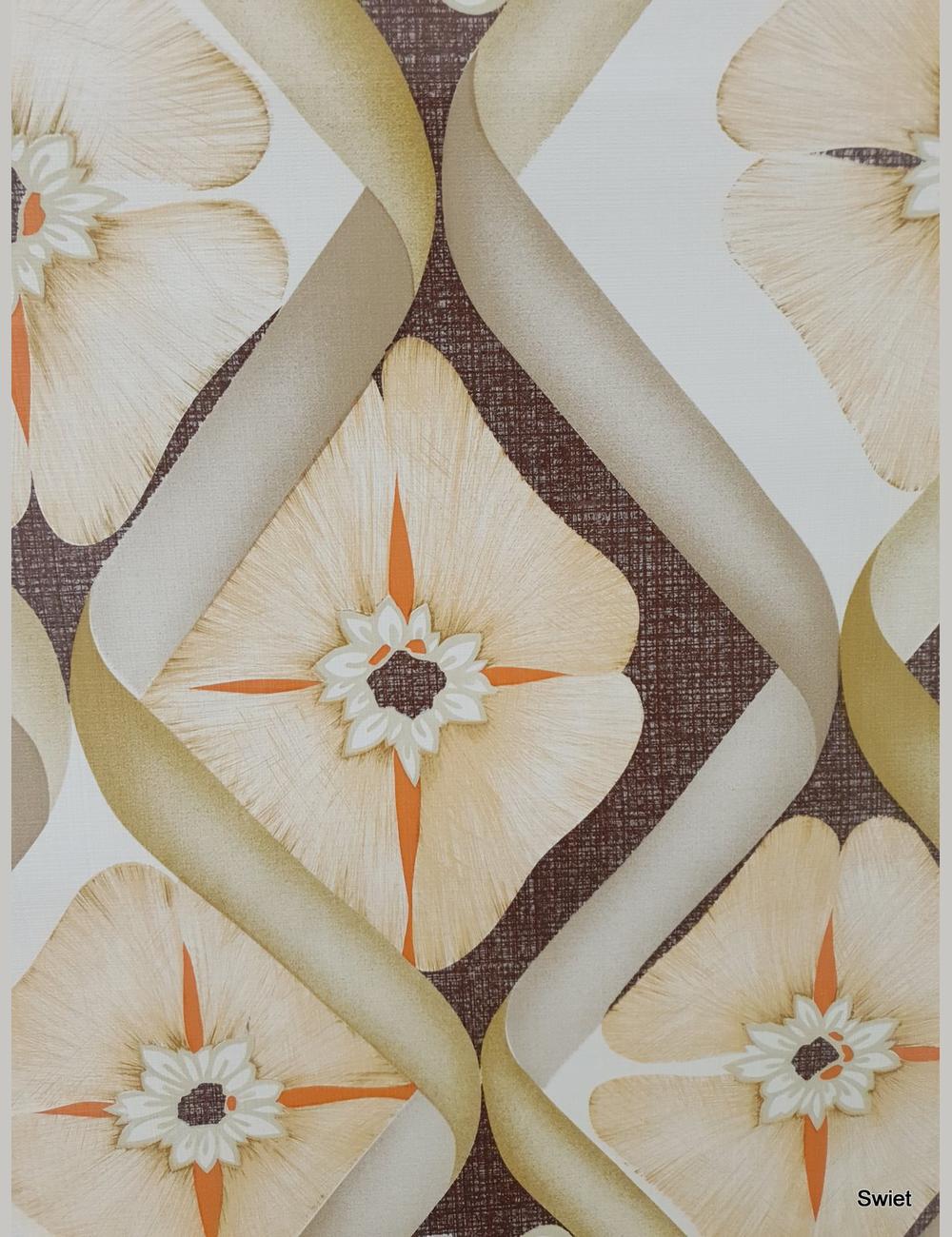 Geometrische bloemen 70s
