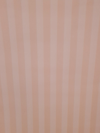 zalm rose gestreept behang