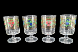 Luminarc borrelglaasjes met bloemen
