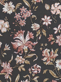 Donker bloemenbehang