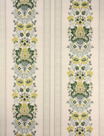 Barok streepjes bloemenbehang