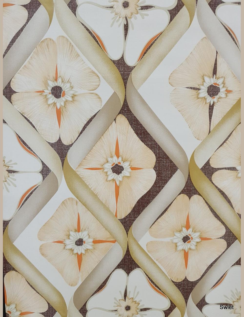 Geometrische bloemen 70s