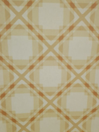 Geruit gewyberd vintage behangpapier