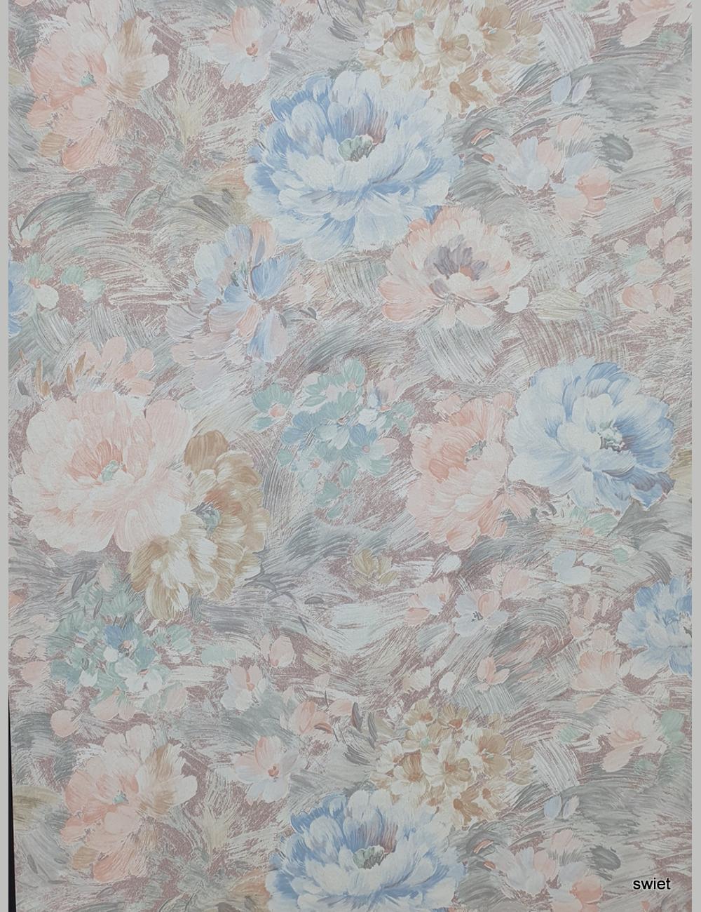 Jaren 90 bloemen behang