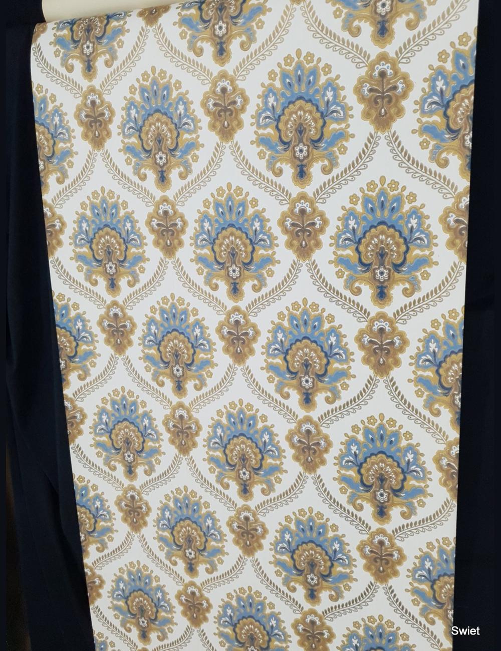 Barok blauw patroon