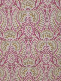 Roze barok behang