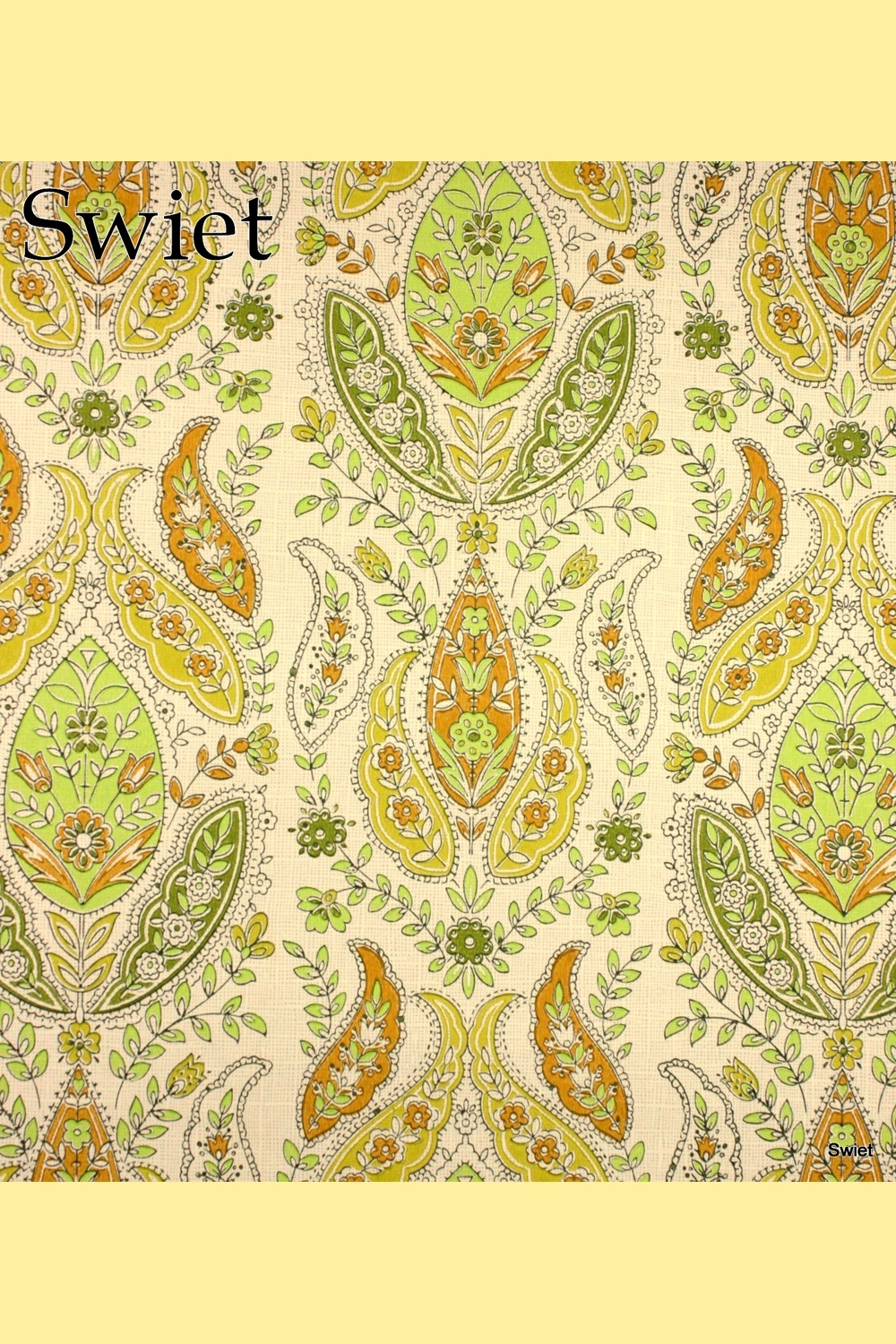 Retro paisley bloemenprint