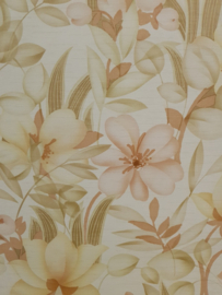 Soft bloemen behang