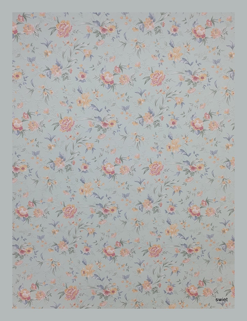 Pastel bloemen behang