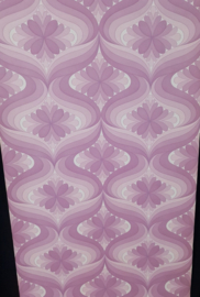 Roze space age behang